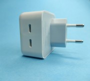 Сетевое зарядное устройтво Apple Power Adapter, 2USB Type С, (35W), (поврежденная упаковка), белый