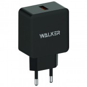 СЗУ Walker WH-25, USB 2.4A, быстрый заряд QC 3.0, блочок + кабель Type-C, черный