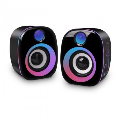 Акустическая система 2.0 SmartBuy RHAPSODY, 6Вт, RGB-подсветка, USB (SBA-4800)