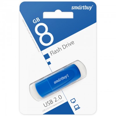 USB 8GB SmartBuy Scout Blue (SB008GB2SCB), синий