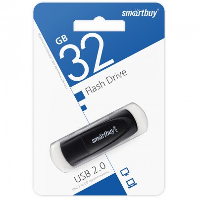 USB 32GB SmartBuy Scout Black (SB032GB2SCK), черный