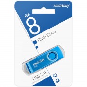 USB 8GB SmartBuy Twist Blue (SB008GB2TWB), синий