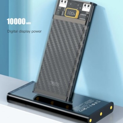 Внешний аккумулятор XO PR-194, 10000 mAh, дисплей, прозрачный