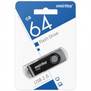 USB 64GB SmartBuy Twist Black (SB064GB2TWK), черный