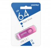 USB 64GB SmartBuy Twist Pink (SB064GB2TWP), розовый