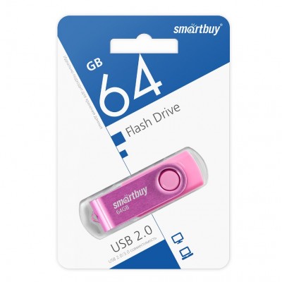 USB 64GB SmartBuy Twist Pink (SB064GB2TWP), розовый