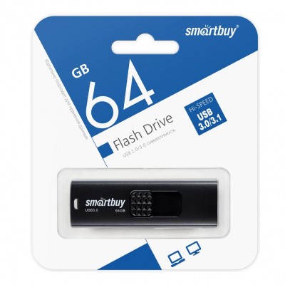 USB 8GB SmartBuy UFD 3.0/3.1 Fashion Black (SB008GB3FSK), черный