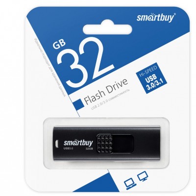 USB 32GB SmartBuy UFD 3.0/3.1 Fashion Black (SB032GB3FSK), черный