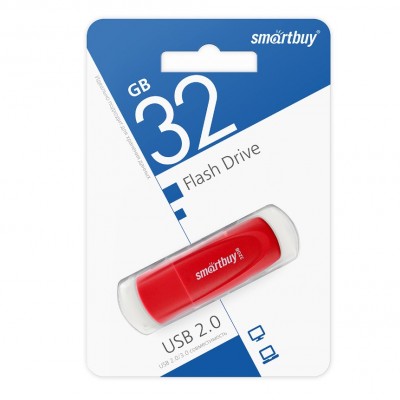 USB 32GB SmartBuy Scout Red (SB032GB2SCR), красный