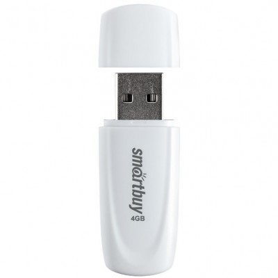 USB 4GB SmartBuy Scout White (SB004GB2SCW), белый