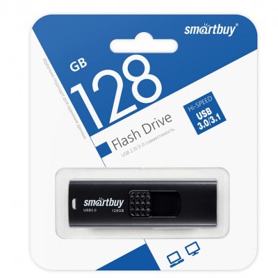 USB 128GB SmartBuy UFD 3.0/3.1 Fashion Black (SB128GB3FSK), черный