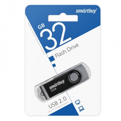 USB 32GB SmartBuy Twist Black (SB032GB2TWK), черный