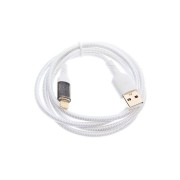 XO NB229 кабель для iPhone 5/6, 2.4А, прозрачный, белый