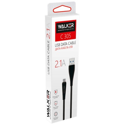Walker C305 Кабель для iPhone 5/6 (с поддерж. IOS-11), (поврежденная упаковка), белый
