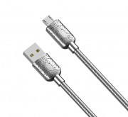 XO NB216 кабель Micro USB, 2.4A, серебряный