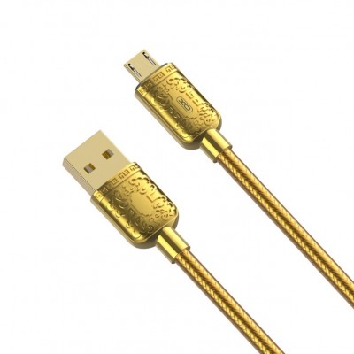 XO NB216 кабель Micro USB, 2.4A, золотой
