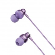 Наушники XO EP55, микрофон, кнопка ответа, угл. разъем, фиолетовый