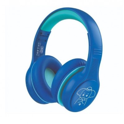 Гарнитура блютуз XO BE26, Bluetooth v5.0, детская, полноразмерная, синий