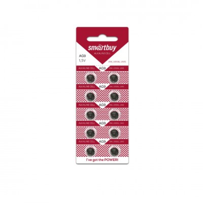 Батарейка часовая Smartbuy AG9-10B (SBBB-AG9-10B) (комплект 10 штук - цена за 1 штуку)