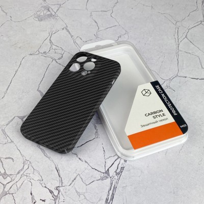 Накладка пластиковая Breaking M03 Carbon Style для iPhone 14, черный