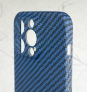 Накладка пластиковая Breaking M03 Carbon Style для iPhone 14, синий