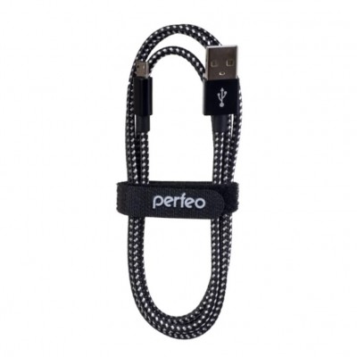 PERFEO Кабель USB2.0 A вилка - Micro USB вилка, длина 3 м. (U4802), черно-белый