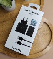 СЗУ для Samsung (премиум копия) 45W, блочок + кабель Type-C, в коробке