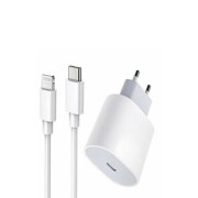 Сетевое зарядное устройство для iPhone 14 Pro Max, USB Type-С + кабель Lightning, (20W), белый