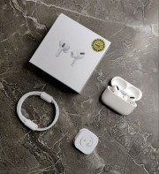 Гарнитура Bluetooth Air PRO, шумоподавление, в коробке с лого (премиум копия), белый