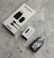 СЗУ для Samsung ОРИГИНАЛ 1:1 25W, блочок + кабель Type-C, в коробке, черный