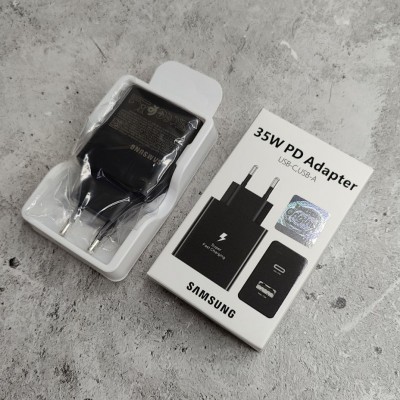 СЗУ для Samsung ОРИГИНАЛ PD 35W, блочок, в коробке, черный