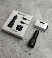 АЗУ для Samsung ОРИГИНАЛ 25W, блочок + кабель Type-C, в коробке, черный