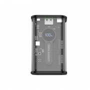 Внешний аккумулятор XO PB-305, 10000 mAh, USB/Type-C, QC 3.0+PD, 20 Вт, дисплей, прозрачный