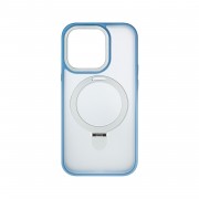 Накладка пластиковая Breaking M01 Stand Style для iPhone 14 Pro Max, светло-синий