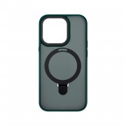Накладка пластиковая Breaking M01 Stand Style для iPhone 14 Pro Max, зеленый