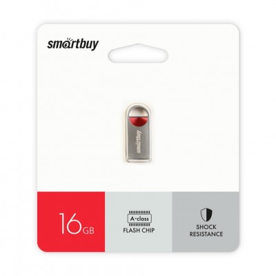 USB 16GB Smartbuy MC8 Metal Red (SB016GBMC8), красный