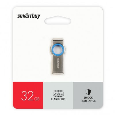 USB 32GB Smartbuy MC2 Metal Blue (SB032GBMC2), синий