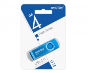 USB 4GB SmartBuy Twist Blue (SB004GB2TWB), синий