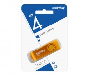 USB 4GB SmartBuy Twist Yellow (SB004GB2TWY), желтый