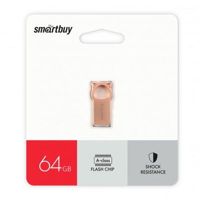 USB 64GB Smartbuy MC5 Metal Kitty Pink (SB064GBMC5), розовый