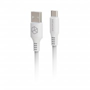 Breaking Кабель K20, USB-A - USB-C, Soft Touch, 3.0А, 1м, белый