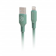 Breaking Кабель K19, USB-A - Lightning, Soft Touch, 3.0А, 1м, зеленый