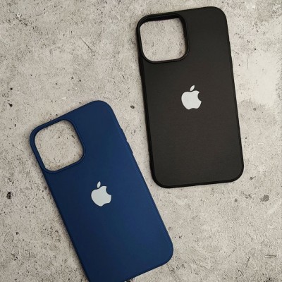 Чехол-накладка для iPhone XR в корпусе 13 Pro/14 Pro, силиконовый, с логотипом, черный