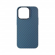 Накладка пластиковая Breaking M02 Carbon Mag•Safe для iPhone 14 Pro Max, синий