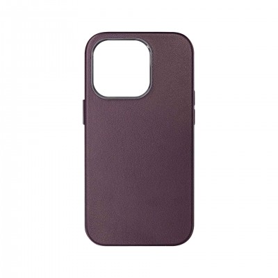 Накладка пластиковая Breaking M04 Leather Style Mag•Safe для iPhone 14 Pro Max, фиолетовый
