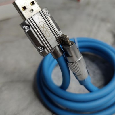 XO NB227 кабель для iPhone 5/6, 6А, быстрый заряд, синий