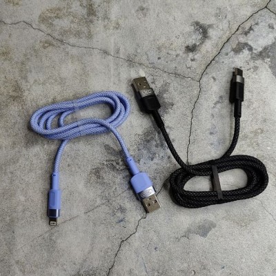 XO NB198 кабель Micro USB, 2.4А, плетеный, черный