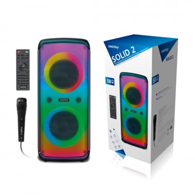 Акустическая система Smartbuy SOLID 2, 50Вт, Bluetooth, MP3, FM-радио, микрофон, пульт ДУ (SBS-5540)