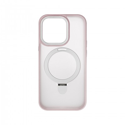 Накладка пластиковая Breaking M01 Stand Style для iPhone 15, розовый