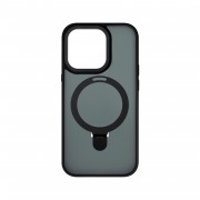 Накладка пластиковая Breaking M01 Stand Style для iPhone 15 Pro, черный